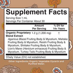 Organic Mushroom Complex Liquid Drops