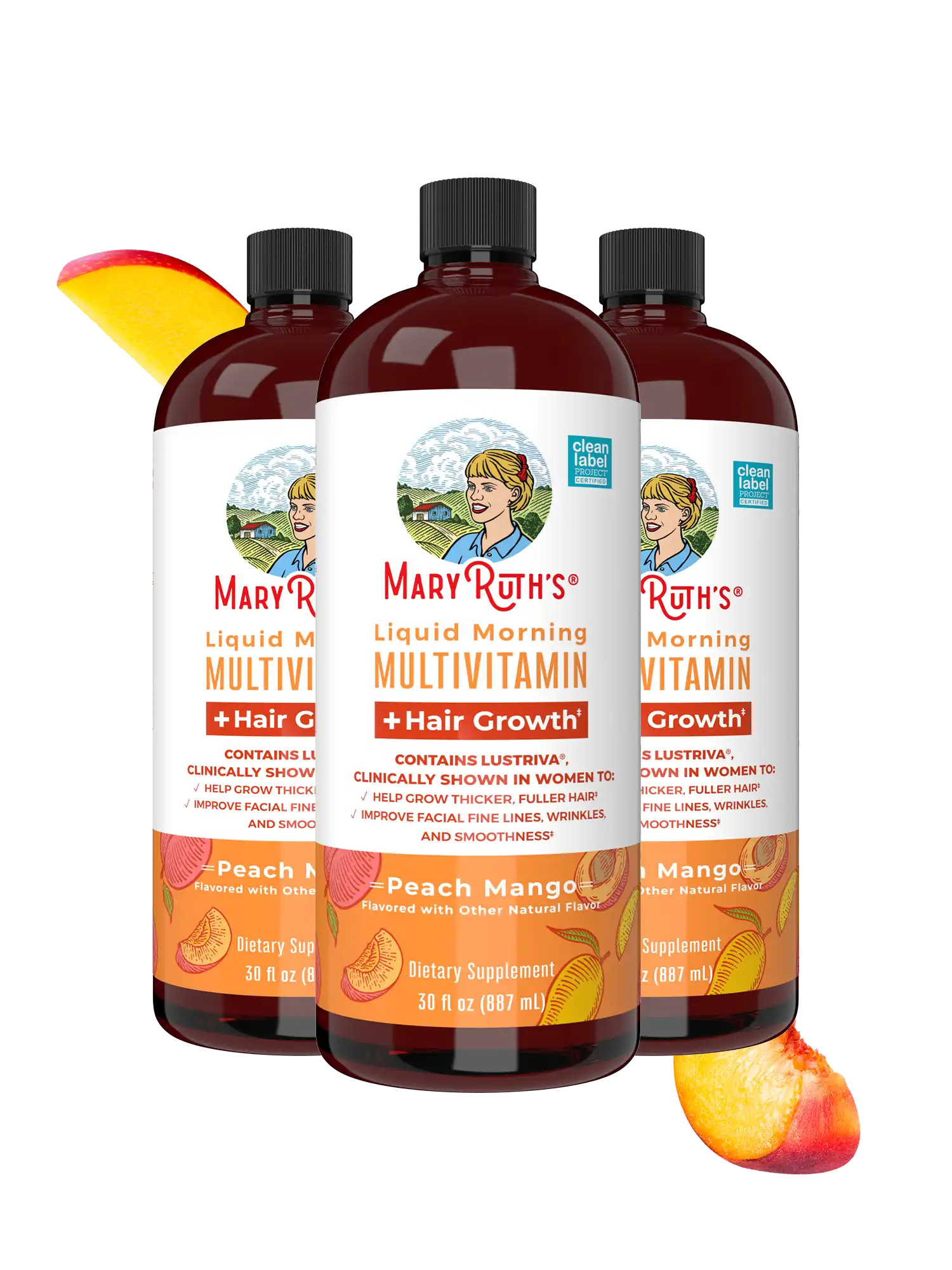 Liquid Morning Multivitamin + Hair Growth (3-Pack)