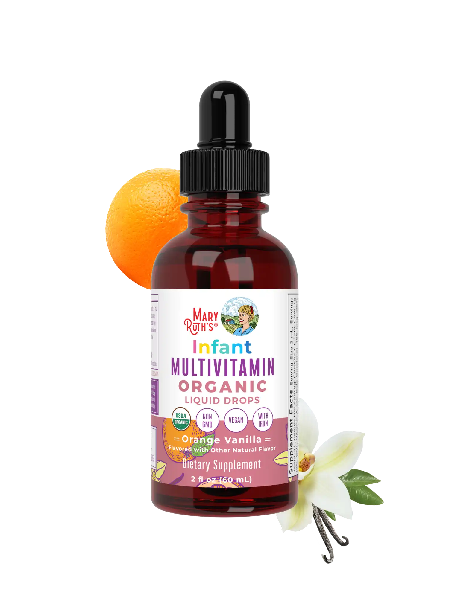Organic Infant Multivitamin with Iron Liquid Drops