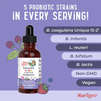 Organic Kids Liquid Probiotic (Very Berry, 2oz)
