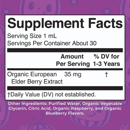 CoComelon Organic Toddler Elderberry Liquid Drops