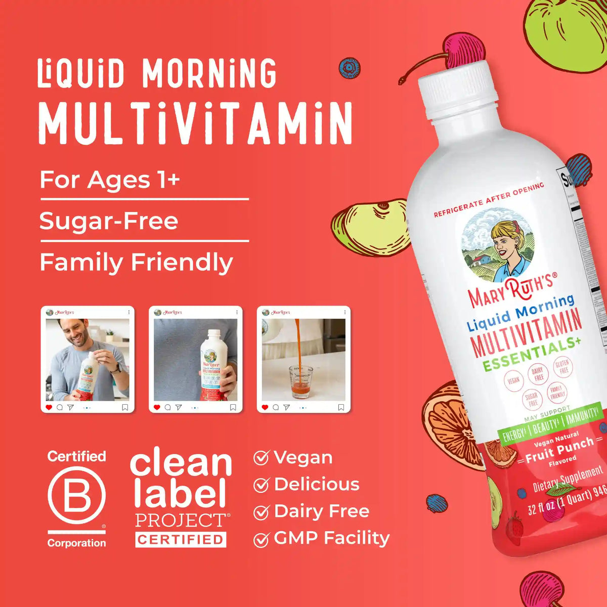Liquid Morning Multivitamin Essentials+