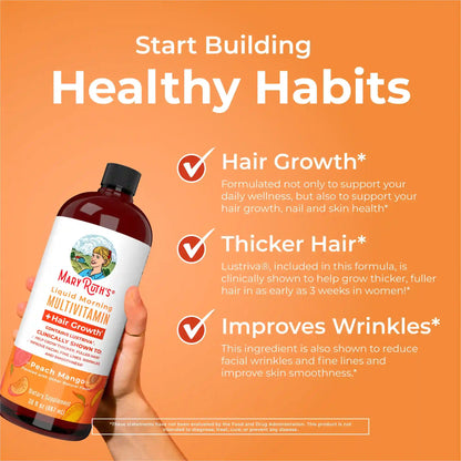 Liquid Morning Multivitamin + Hair Growth (3-Pack)