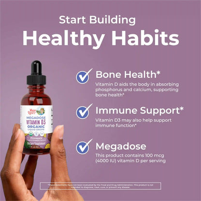 Megadose D3 Organic Liquid Drops