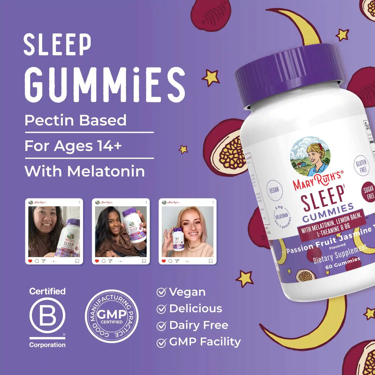 Melatonin Sleep Gummies (Passion Fruit Jasmine Tea)