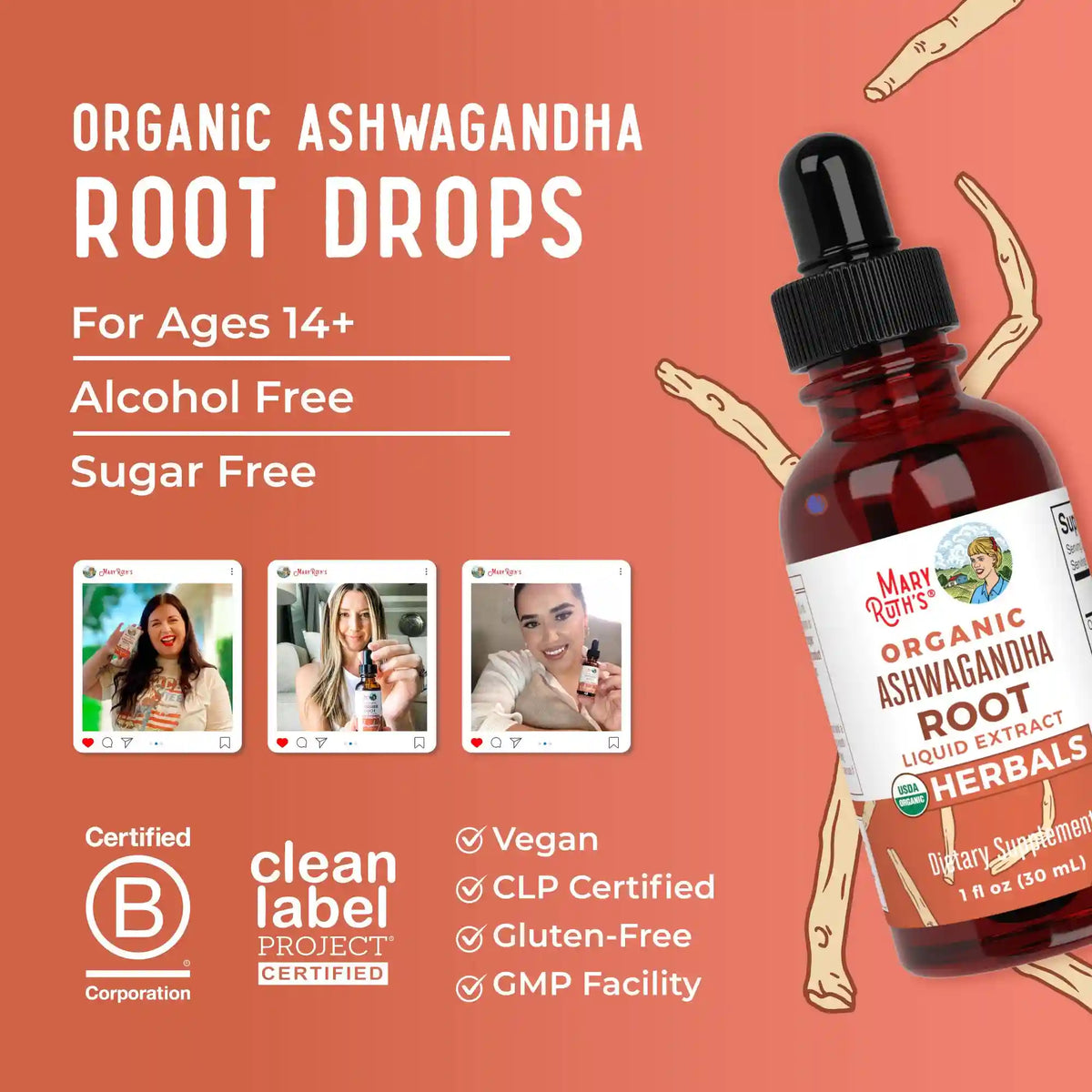 Organic Ashwagandha Root Liquid Drops