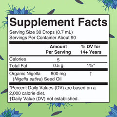 Organic Black Seed Oil Liquid Drops