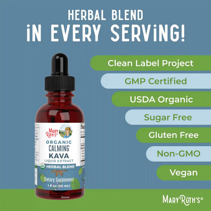 Organic Calming Kava Liquid Drops