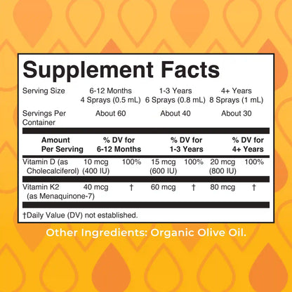 Organic D3 + K2 Spray