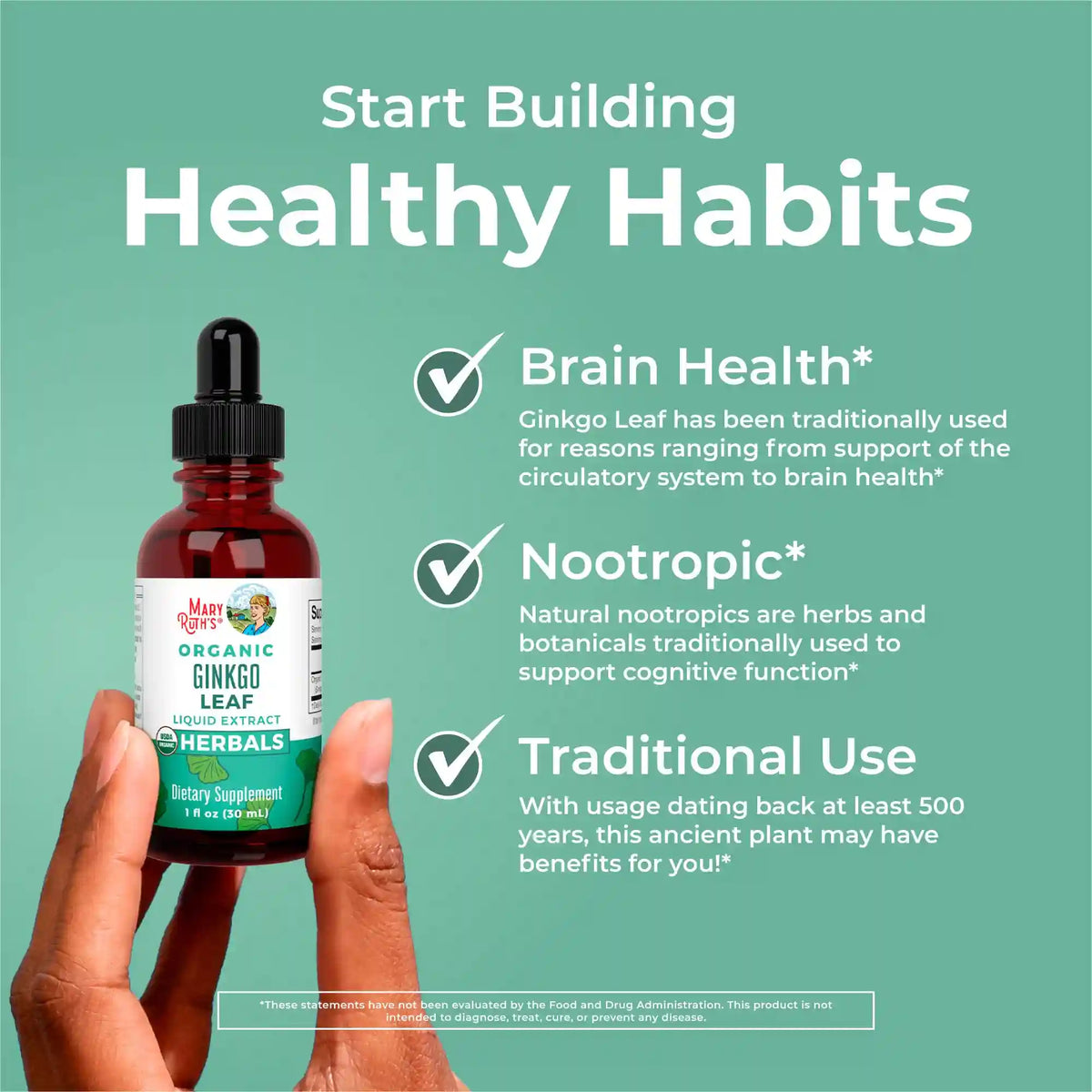 Organic Ginkgo Leaf Liquid Drops