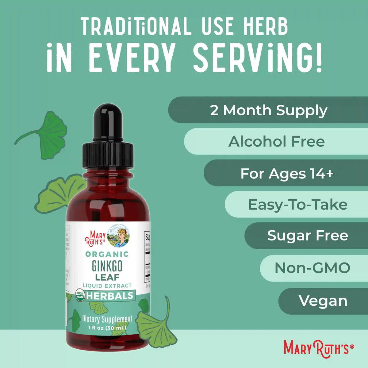 Organic Ginkgo Leaf Liquid Drops