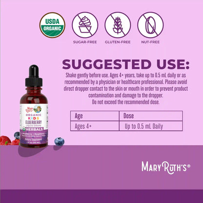 Organic Kids Elderberry Liquid Drops