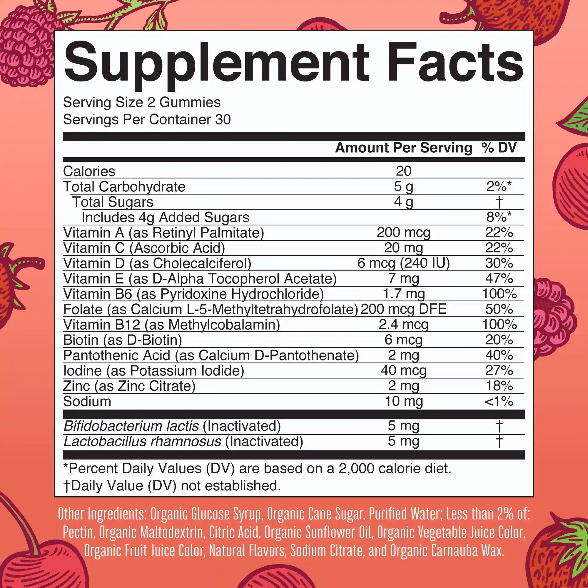 Organic Kids Multivitamin + Postbiotics Gummies