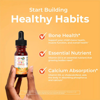 Organic Kids Vitamin D3 Liquid Drops