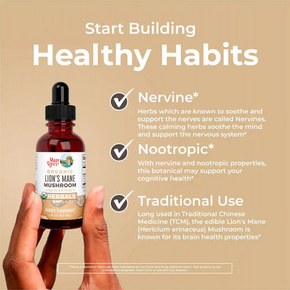 Organic Lion’s Mane Liquid Drops
