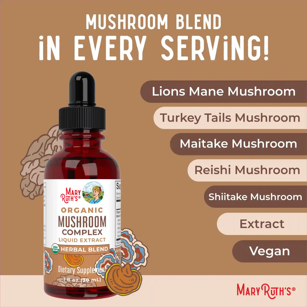 Organic Mushroom Complex Liquid Drops