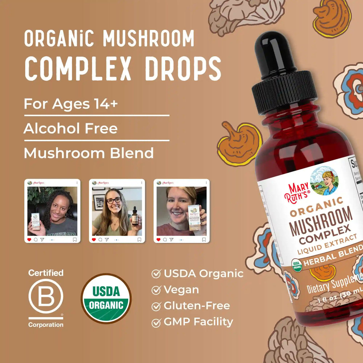 Organic Mushroom Complex Liquid Drops
