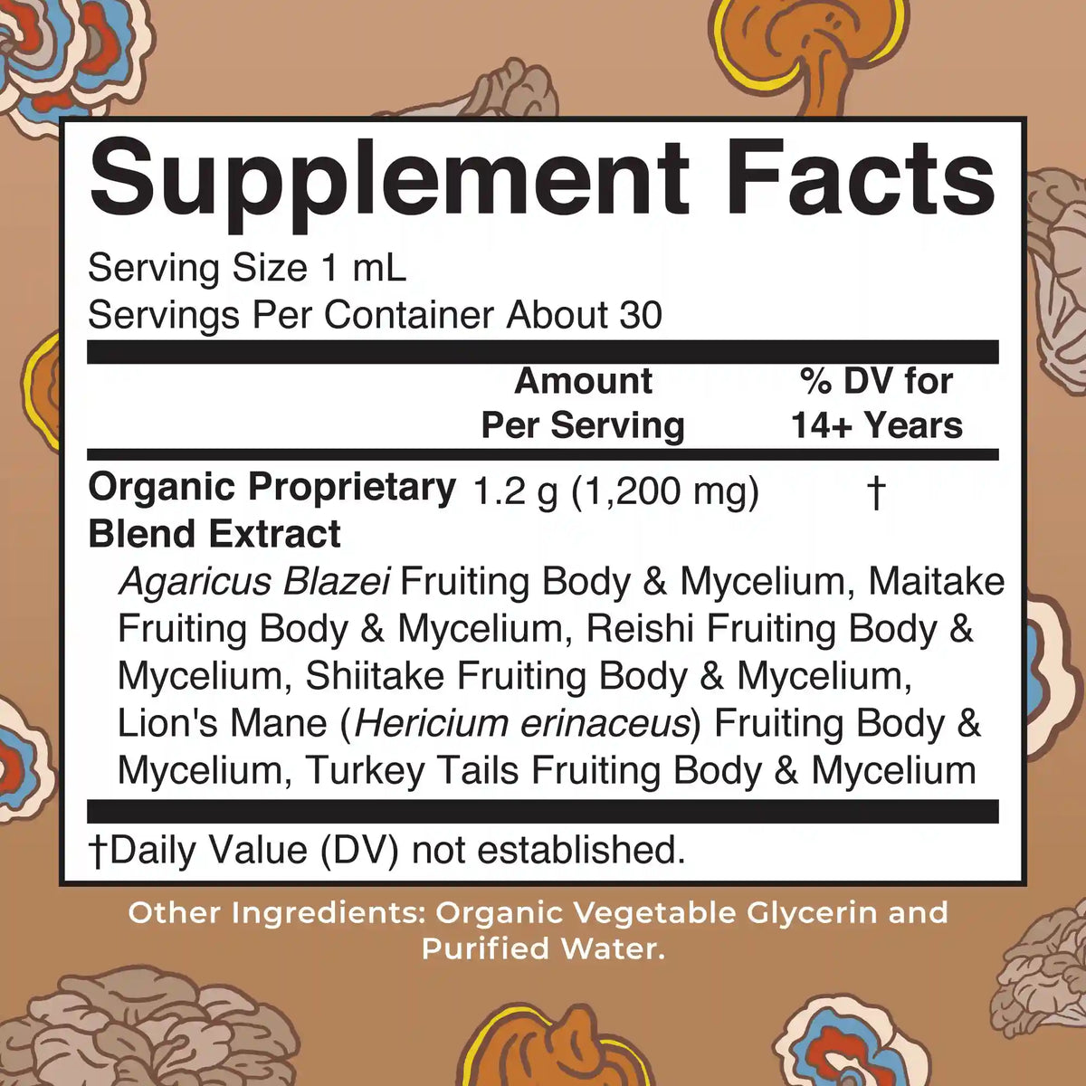 Organic Mushroom Complex Liquid Drops