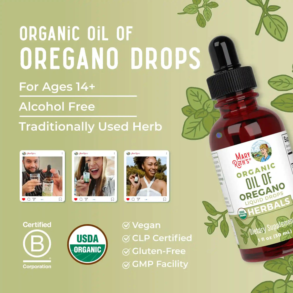 Organic Oil of Oregano Liquid Drops