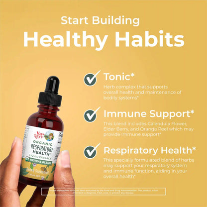 Organic Respiratory Health Herbal Blend Liquid Drops