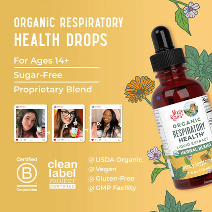 Organic Respiratory Health Herbal Blend Liquid Drops