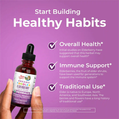 Organic Toddler Elderberry Liquid Drops