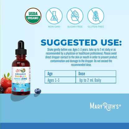 Organic Toddler Ionic Zinc Liquid Drops
