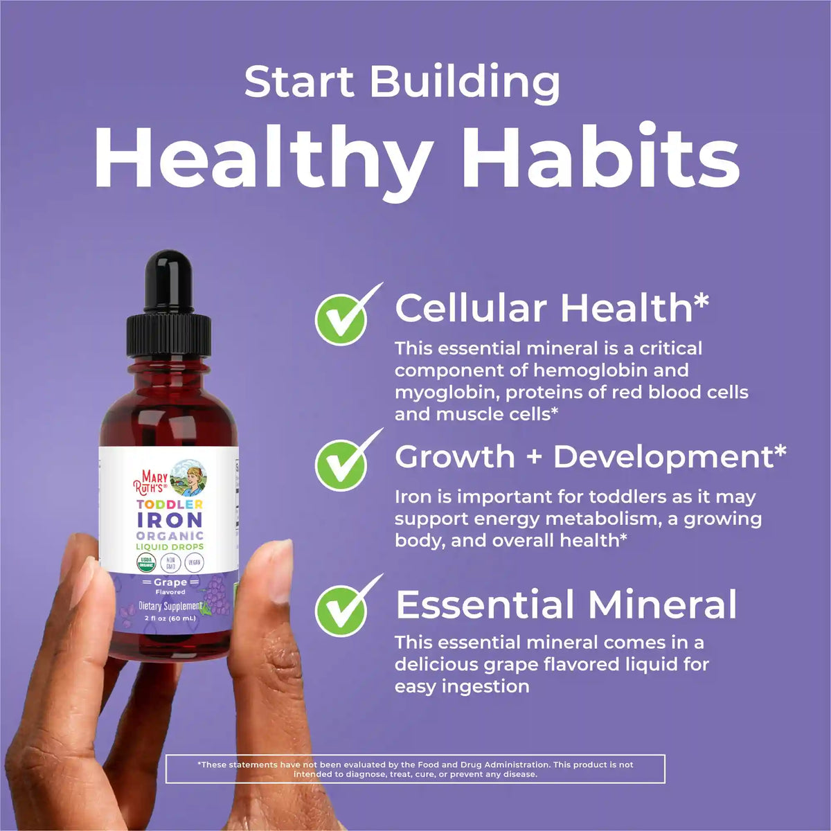 Organic Toddler Iron Liquid Drops
