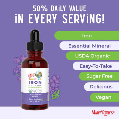 Organic Toddler Iron Liquid Drops