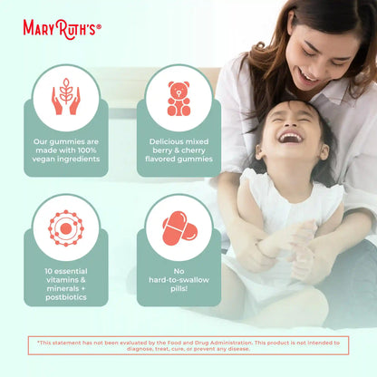 Organic Toddler Multivitamin + Postbiotics Gummies