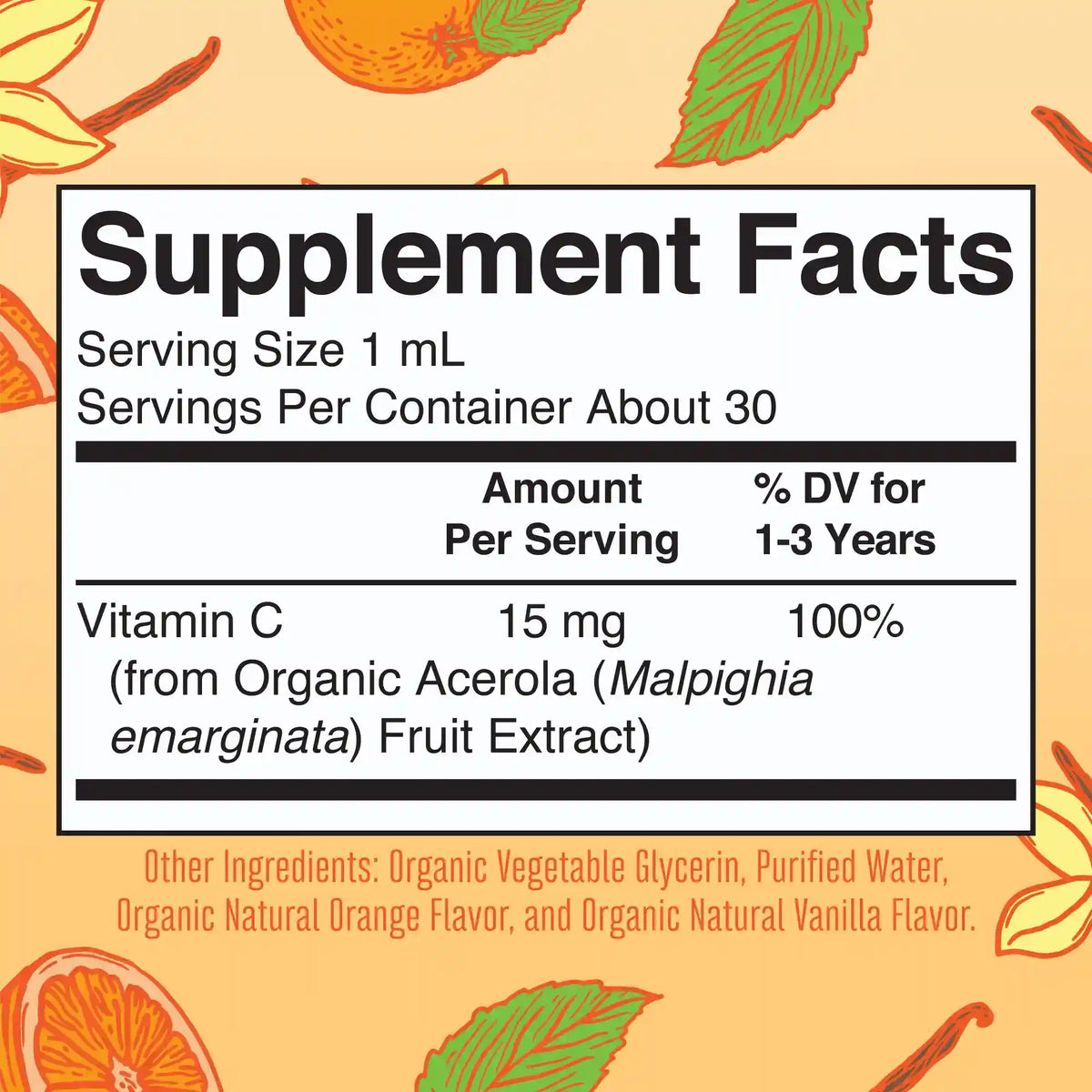 Organic Toddler Vitamin C Liquid Drops