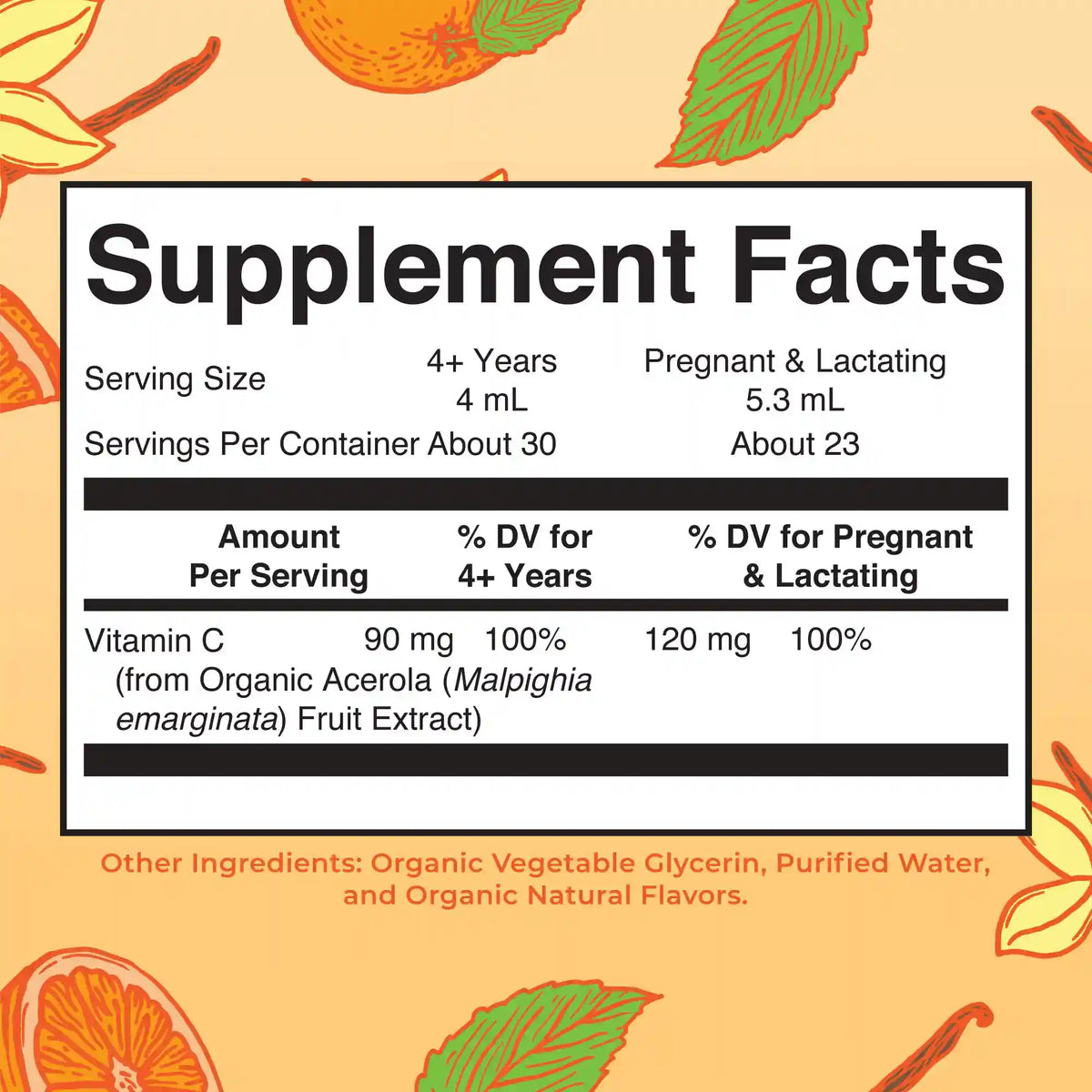 Organic Vitamin C Liquid Drops