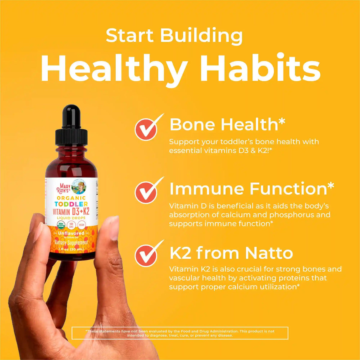 Toddler Vitamin D3+K2 Liquid Drops