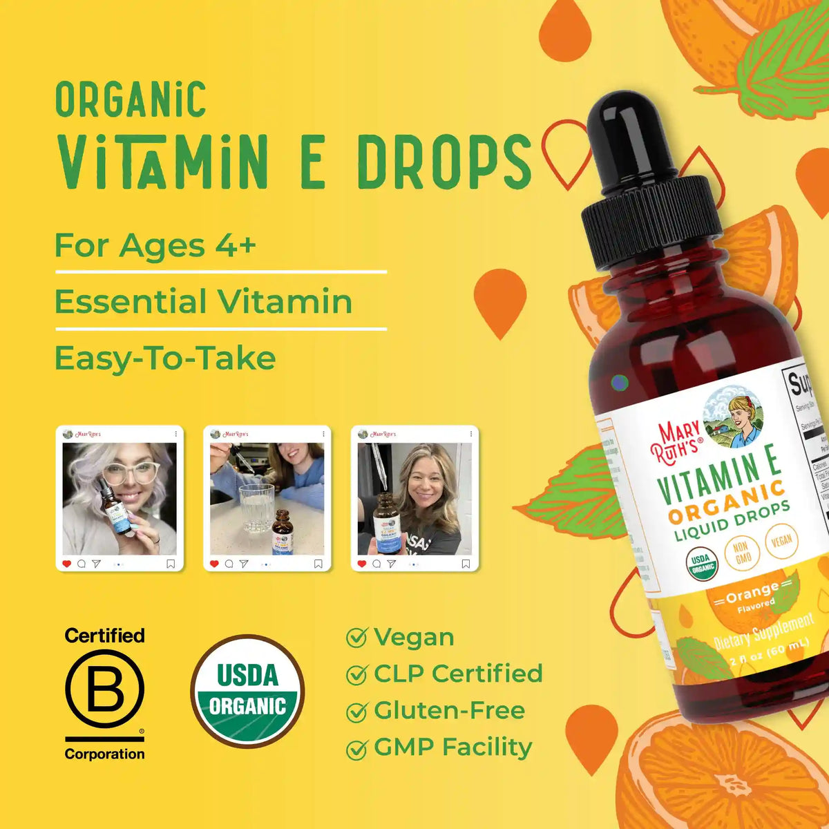 Vitamin E Organic Liquid Drops